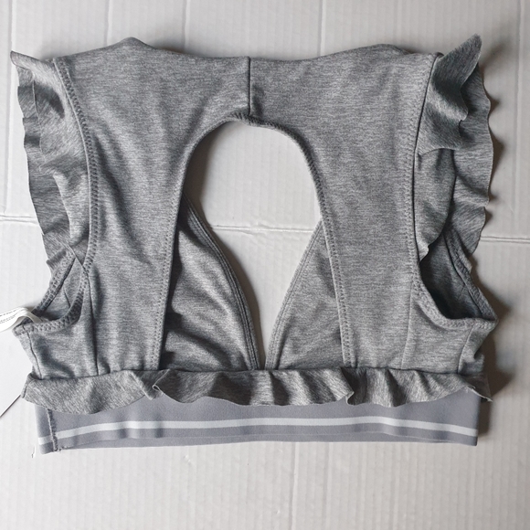 FP Movement Sanctuary Grey Ruffle Matching Active Sports Bra S Crop Leggings XS - Picture 7 of 16
